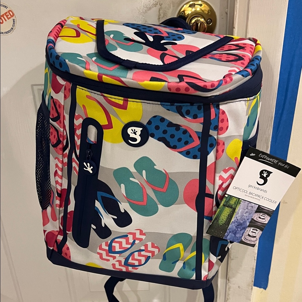 #**026= Unisex Colorful Patterned “ geckobrands cooler bag “ Make An Offer.